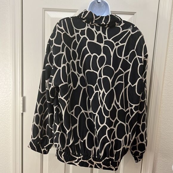 Fuda International Jacket Size Large 💯 Silk Woman’s Light Weight Zipper Front - Picture 6 of 12